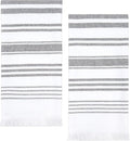 Sticky Toffee Hand Towels for Bathroom Set of 2 – 28x16 in White and Gray by StickyToffee