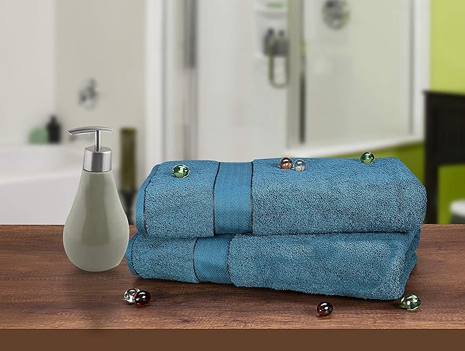 GLAMBURG 700 GSM Premium Cotton 2-Pack Oversized Extra Large Bath Sheet Set - Image 5