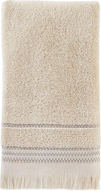 SKL Home Jude Fringe 100% Turkish Cotton Towel, Hand Towe Set, Taupe 2 Count - Image 2
