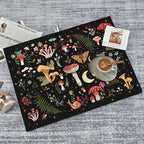 Mushroom Dish Drying Mat for Kitchen Counter 18"x24" Moth Gothic Witchy Dishes - Image 3