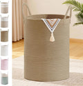 Tall Laundry Basket with Handles, 100L Portable Dirty Clothes Hamper, Boho by SunNewt