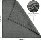 Microfiber Cleaning Cloth, 12 Pack Grey Cleaning Rags - Image 2