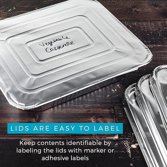 NYHI 9x13 Disposable Aluminum Foil Pans - Image 2