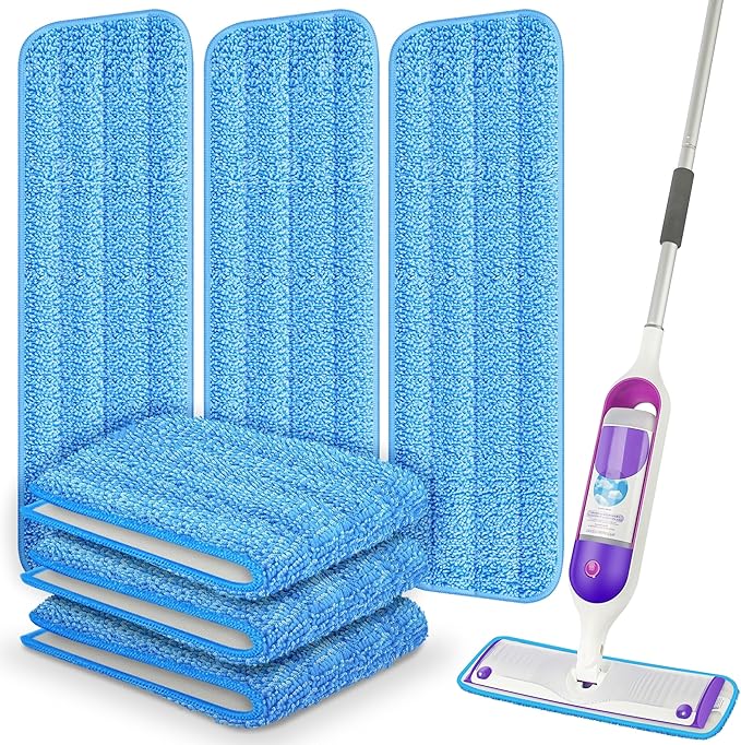 6 Pack Reusable Mop Pads Compatible by ILAVCOOL