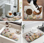 Easter Bunny Dish Drying Mats Spring Floral Dish Mat Easter Cross Eggs Drying - Image 7
