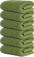 Tens Towels Pack of 6 Hand Towels, 100% Cotton, Lighter Weight, Quick to Dry by TensTowels
