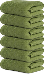 Tens Towels Pack of 6 Hand Towels, 100% Cotton, Lighter Weight, Quick to Dry by TensTowels