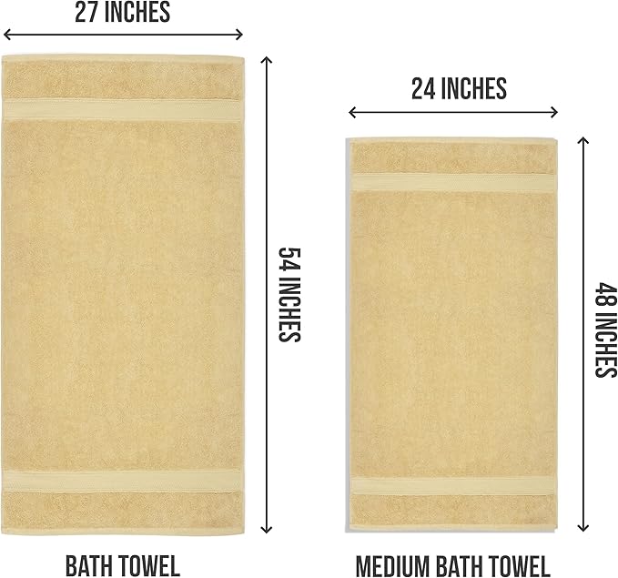 Utopia Towels 6 Pack Medium Bath Towel Set, 24 by 48 Inches, 500 GSM 100% Ring - Image 2