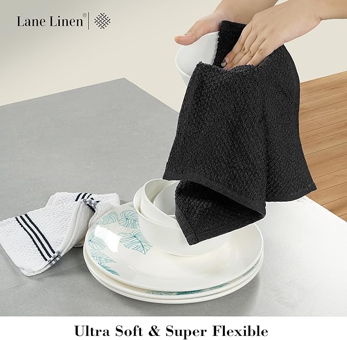 LANE LINEN 16-Piece Kitchen Towels & Dishcloths Set – Heat Resistant Silicone - Image 7