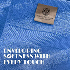 White Classic Light Blue Hand Towels - Image 3