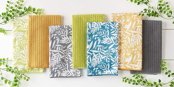 DII Cleaning Collection Multi-Purpose Microfiber, Avocado Floral, Dishtowel Set - Image 6