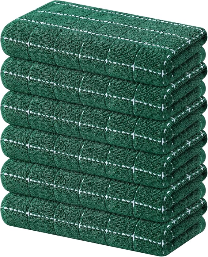 Mordimy 100% Cotton Terry Cloth Kitchen Towels, Super Soft and Absorbent Dish by Mordimy