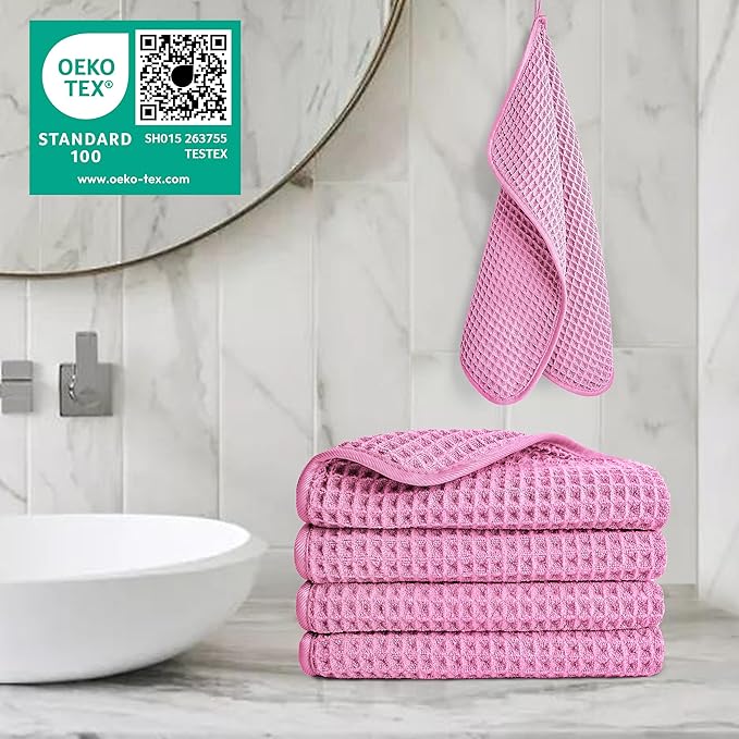 POLYTE 430 GSM Microfiber Lint Free Washcloth Face Towel, 13 x 13 in, 4 Pack - Image 5