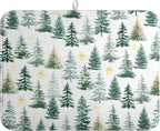 Christmas Trees Dish Drying Mat 18x24 Inch Large Size Winter Dish Dry Mats by farg