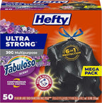 Hefty Ultra Strong 30 Gallon Trash Bags, Large Trash Bags 30 Gallon Size by Hefty