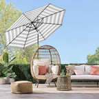 Best Choice Products 10ft Solar Polyester LED Lighted Patio Umbrella w/Tilt Adjustment and UV-Resistant Fabric - Image 2