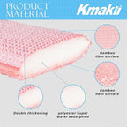 KMAKII Bamboo Kitchen Sponges Dish Sponge Super Absorbent Natural Dish Sponges - Image 3