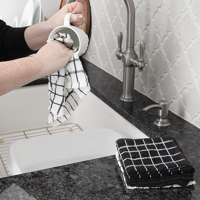 Ritz Premium 100% Cotton Terry Check Kitchen Dish Cloths - Image 4
