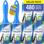 PetLovers Lint Rollers for Pet Hair Extra Sticky 6 Pack by PetLovers
