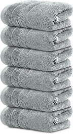 Tens Towels Pack of 6 Hand Towels, 100% Cotton, Lighter Weight, Quick to Dry by TensTowels
