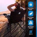 Kijaro Foldable Camping Chair, Vik Black, Polyester, Mesh, Steel, Portable, Durable, Unisex - Image 6
