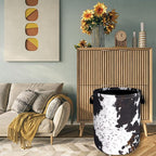 Retro Brown Cows Texture Laundry Basket Foldable Funny Laundry Hamper Oxford - Image 7