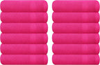 GLAMBURG Ultra Soft 12-Piece Washcloths Set 13x13-100% Ringspun Cotton by GLAMBURG