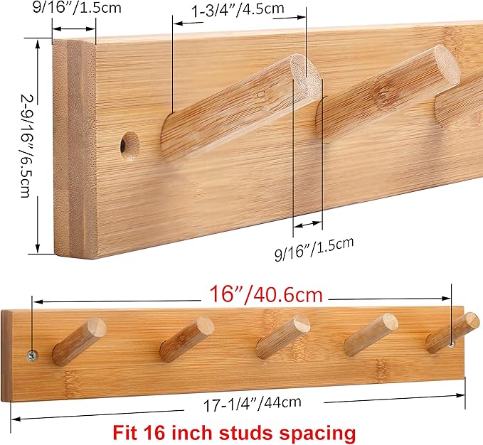 WEBI Coat Rack Wall Mounted, Coat Hanger Wall Mount - Image 2