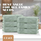 White Classic Green Hand Towels - Image 4