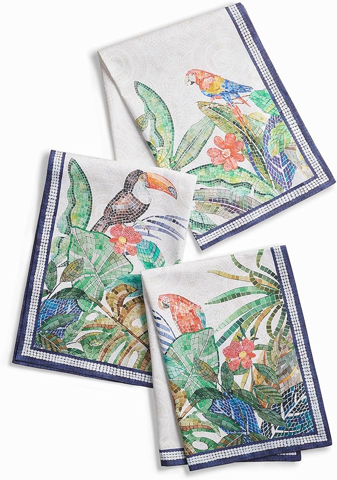 Maison d' Hermine Kitchen Towel 100% Combed Cotton Premium Set of 3 Soft by MaisondHermine