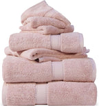 SUPERIOR Egyptian Cotton Pile 6 Piece Towel Set, Includes 2 Bath, 2 Hand by SUPERIOR