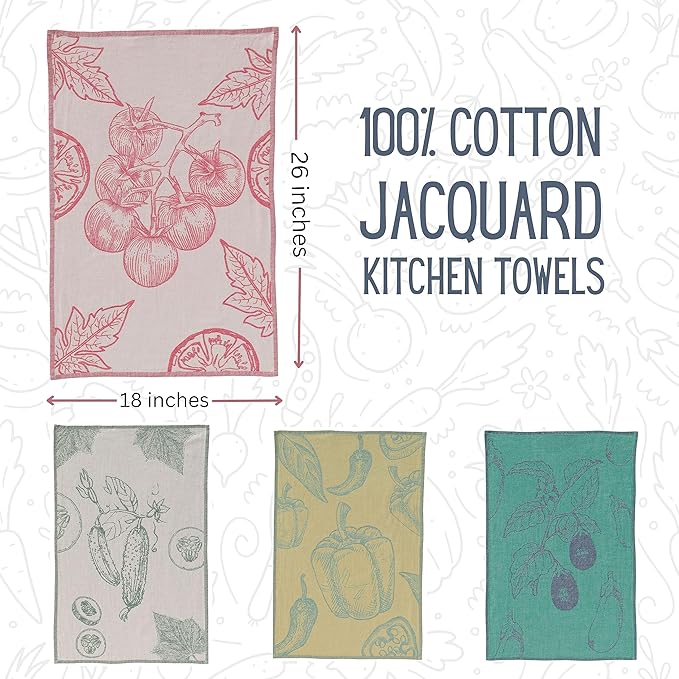 sea me at home Dish Towels for Kitchen, Jacquard Tea Towel Set, Stylish and - Image 2
