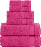 Elegant Comfort Luxury 6-Piece Towel Set, Premium Soft 100% Turkish Cotton by ELEGANTCOMFORT