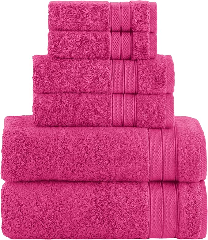 Elegant Comfort Luxury 6-Piece Towel Set, Premium Soft 100% Turkish Cotton by ELEGANTCOMFORT