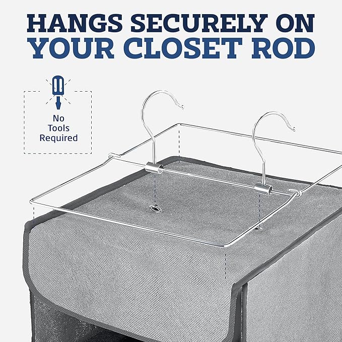 ZOBER Hanging Closet Organizer, 5-Shelf - Image 5