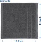 Casa Platino Wash Cloths Pack of 6-100% Cotton Washcloths - Image 3