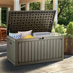 YITAHOME 90 Gallon Large Deck Box with Side Handles, Outdoor Double-Wall Storage for Patio Furniture Cushions, Garden Pool Accessories, Waterproof & Lockable - Image 6