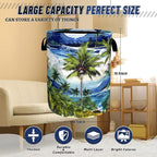 Tropical Palm Tree Laundry Basket Oxford Cloth Colorful Hawaii Laundry Hamper - Image 3