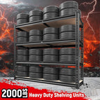 REIBII 40" W Garage Shelving 2000LBS Storage Shelves Adjustable Metal Shelving 4 Tier Metal Shelves Pantry Shelf for Garage Closet Kitchen Basement 40" W x 19.7''D x 60''H - Image 4