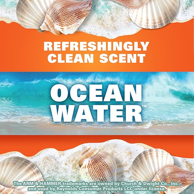 Hefty Medium Trash Bags, Ocean Water Scent, 8 Gallon - Image 2