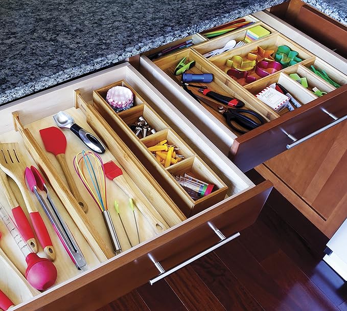 Lipper International Bamboo Kitchen Drawer Dividers - Image 9