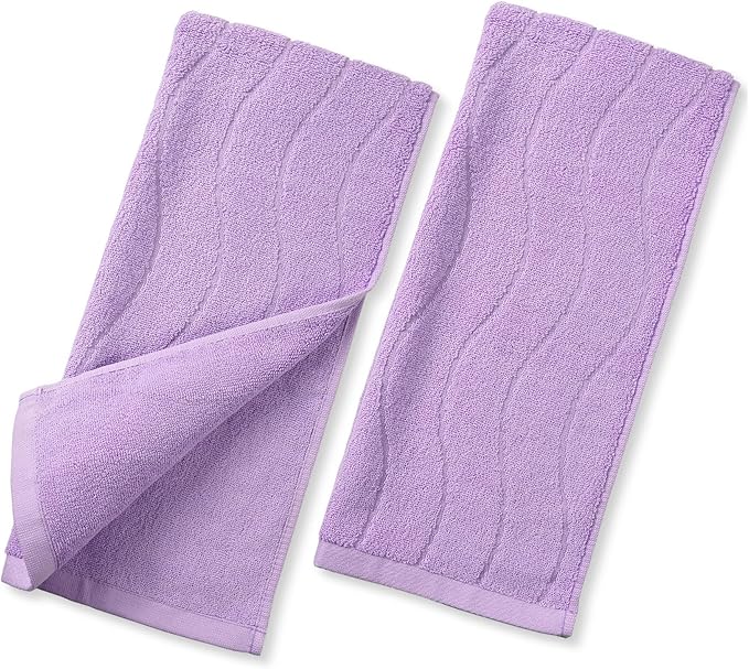 2-Piece Cotton Hand Towels Lavender, Ultra Soft and Highly Absorbent Towels by Jacquotha