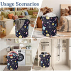 Planet Moon Universe Galaxy Laundry Basket, Foldable Waterproof Oxford Cloth - Image 7