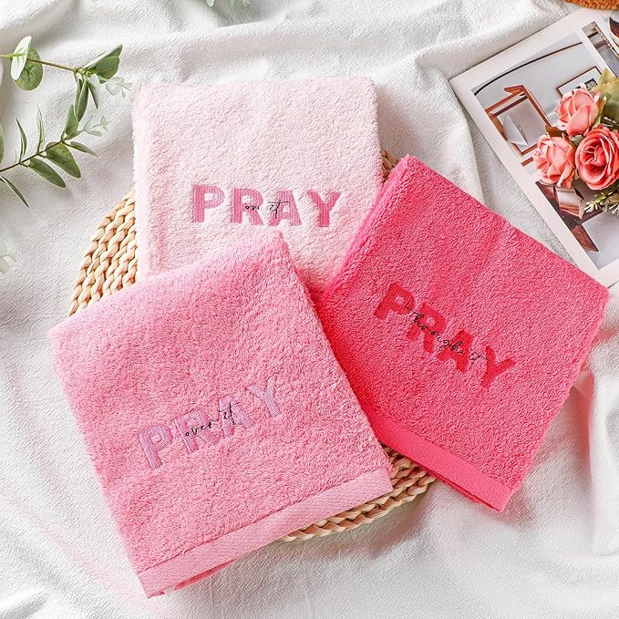 Peryiter 3 Pcs Farmhouse Bathroom Decor Hand Towels 14x29 Inch Cotton Bath - Image 3