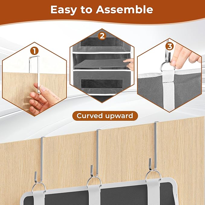 2 Packs 5-Tier Over the Door Organizer - Image 6