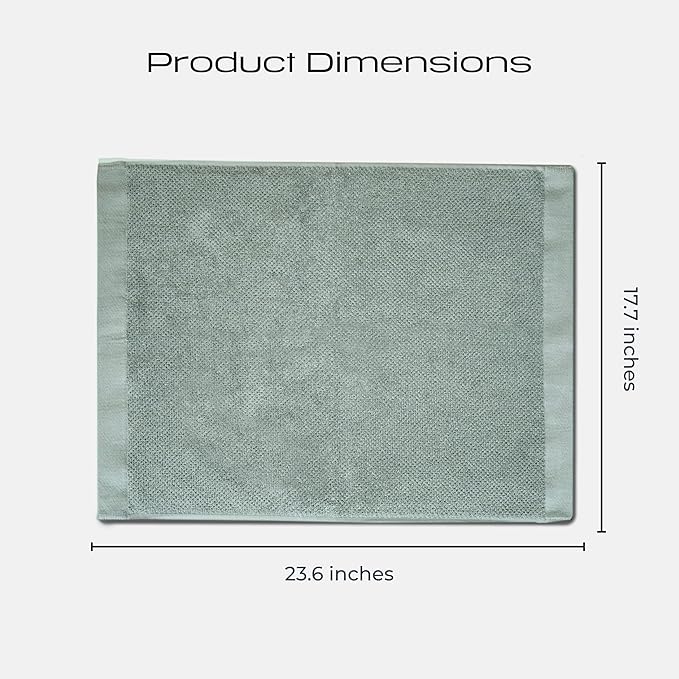 Luxury Silver-Infused Sage Green Hand Towels 2-Pack, 23.6"x17.7" - Image 3