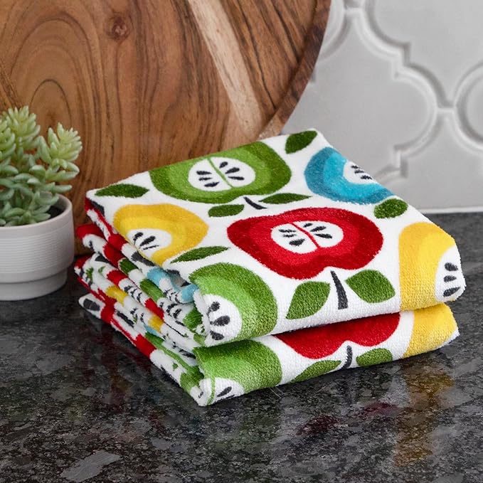 T-Fal Fiber Reactive Print Kitchen Towels: Highly Absorbent, Super Soft - Image 6
