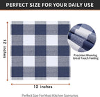 Homaxy 100% Cotton Waffle Weave Check Plaid Dish Cloths, 12 x 12 Inches - Image 5