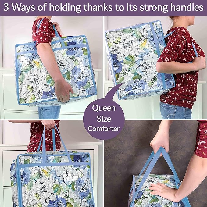 Clear Vinyl Zippered Storage Bags 40L Sturdy Storage Bags - Image 6