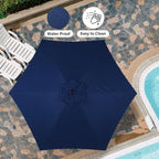 Simple Deluxe 9' Patio Umbrella Outdoor Table Market Yard Umbrella with Push Button Tilt/Crank - Image 7